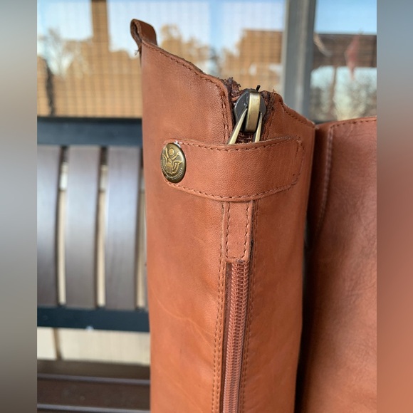 Sam Edelm Penny Leather Riding Boots Size 7M Whiskey Leather Equestrian Chic - Picture 7 of 16